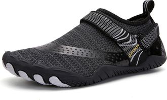 Generic Unisex Outdoor Sports River Tracing Shoes - Anti-Slip Mountaineering Hiking Shoes - Breathable Diving Snorkeling Shoe (Black,10.5)