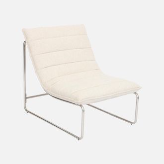 Sweeek Poltrona Relax In Tessuto Ciniglia Con Struttura Cromata