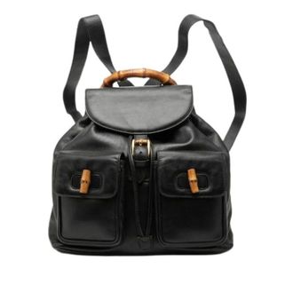 Gucci Pre-owned Backpacks, female, Black, Size: ONE SIZE Pre-owned Vintage Backpack