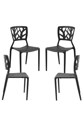 Regalos Miguel Packs Sillas Jard&iacute;n - Pack 4 Sillas Talan - Negro