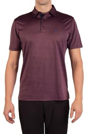 Tailorbyrd Honeycomb Textured Performance Polo in Burgundy at Nordstrom Rack, Size X-Large