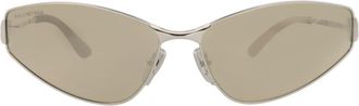 Balenciaga 65mm Cat Eye Sunglasses in Silver Silver Silver at Nordstrom Rack