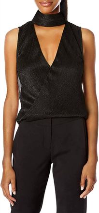 Bailey 44 Blair Crossover Top In Metallic Black