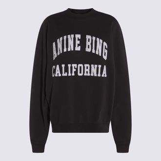 Anine Bing Black Cotton Sweatshirt