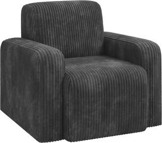 vidaXL Sill&oacute;n Gris Oscuro Pana Vidaxl