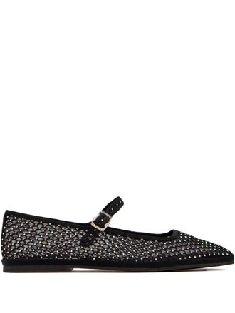 Capulette crystal-embellished mesh ballet flats - Black