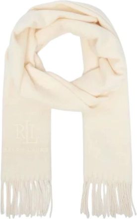 Ralph Lauren Wol-kasjmier Sjaal - Dames - Accessoires - Beige - Maat: ONE Size Wol