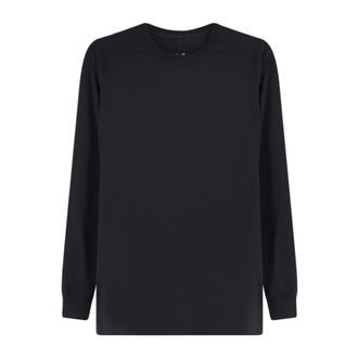 Rick Owens Long Sleeve Tops, male, Black, Size: L Long-sleeve Crew-neck T-shirt