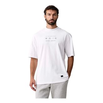 Emporio Armani Bedrukt T-shirt - Heren - Tops - Wit - Maat: XL Katoen