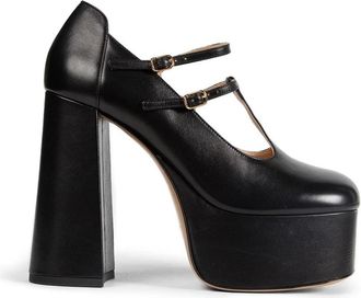 Chlo&eacute; Loti Leren Mary Jane Pumps - Dames - Pumps - Zwart - 40 EU - Leer - Schoenen