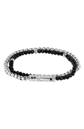 Thompson Black Agate Double Wrap Bracelet at Nordstrom, Size Medium