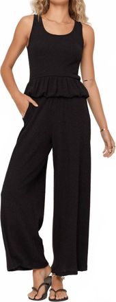 Bloomingdale's Monterosa Rib Peplum Tank In Black