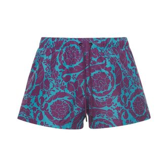 Versace Beachwear, male, Blue, Size: L Beach shorts