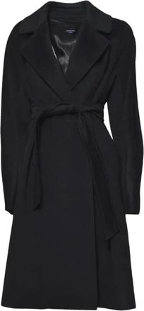 Max Mara Corte Coat - Dames - Jas met riem - Zwart - 3XS - Wol - Jassen