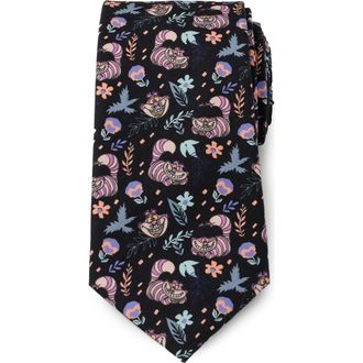 Cufflinks Inc. Alice in Wonderland Cheshire Cat Silk Blend Tie in Black at Nordstrom