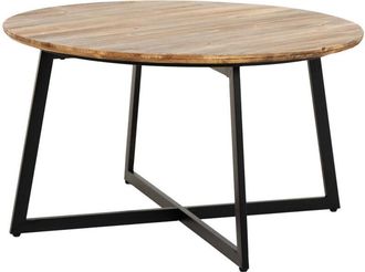 Wanderlust Deco Wanderlust Deco - Mesa De Centro De Metal Y Madera Redonda80x80x45h Cm