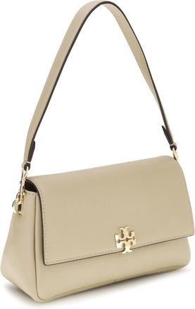 Tory Burch Womens Small Charlie Shoulder Bag Soft Cement Calf Leather Bos Taurus