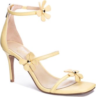42 Gold 42 Gold Senorita Sandals Yellow Flower Detail Stiletto Heel ZAP1033