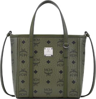 MCM Borsa tote Toni Visetos mini - Verde