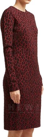 Givenchy Leopard print-jacquard midi dress Size S