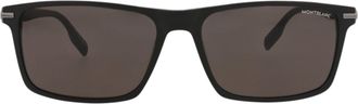 Montblanc Square-Frame Recycled Acetate Sunglasses