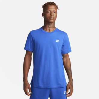 Nike Mens Nike Sportswear Club T-Shirt in Blue | AR4997-480
