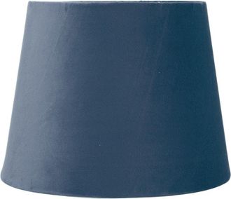 OEM Pantalla Decorativa C&oacute;nica De Terciopelo Azul Para L&aacute;mparas De Mesa, Mesita De Noche O De Pie (casquillos E27/e14)