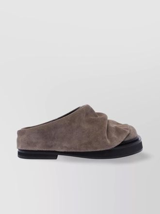 The Attico suede leather flat mules