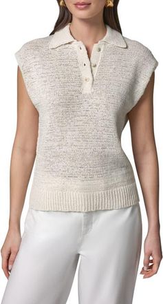 DKNY Sleeveless Polo Sweater in Cream at Nordstrom, Size X-Small