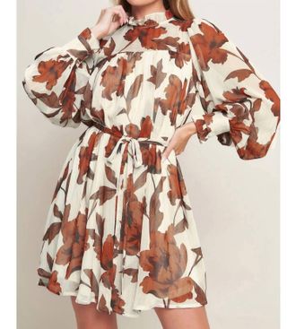 Flying Tomato Patricia Printed Woven Mini Dress