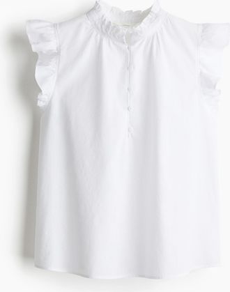 H&M Bluse aus Leinenmix - White
