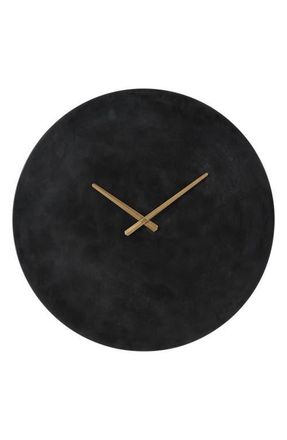 RENWIL Dayton Marble Wall Clock in Black at Nordstrom