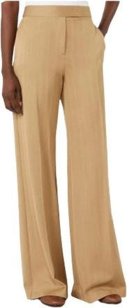 Max Mara Broeken, Dames, Beige, 2Xs, Katoen, Pinstripe Jacquard Jersey Broek