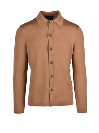 Gran Sasso Brown Virgin Wool Cardigan