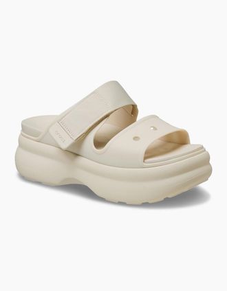 Crocs Womens Crocs Soho Two Strap EVA Womens Frappe Sandals - Cream - Size: UK 8 / eu 41/42 / us w10