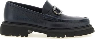 Ferragamo Blue Leather Loafers