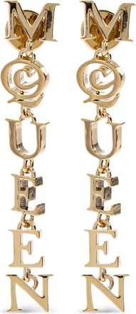 Alexander McQueen Orecchini con pendente logo - Oro