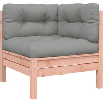 vidaXL vidaXL Garden Sofa Corner with Cushions Solid Wood Douglas