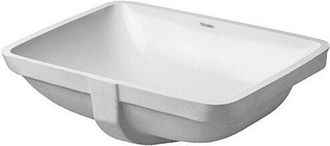 Duravit Starck 3 - Lavabo ad incasso 49x37 cm, senza foro per miscelatore, bianco 0305490000 - Duravit