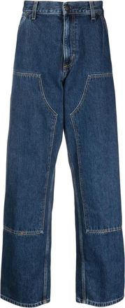 Carhartt Work in Progress Double Knee Pant - Heren - Regular Fit Jeans - Blauw - W31 L30 - Katoen - Jeans