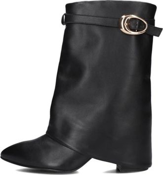 Toral Shoes Schoenen, Dames, Zwart, 38 EU, Wol, Zwarte laarzen met puntige neus voor vrouwen