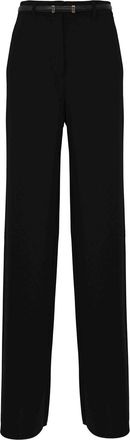 Max Mara Jez Wide-Leg Cady Trousers With Belt