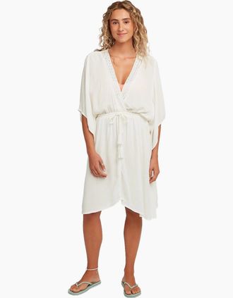 O'Neill Womens ONeill Womens Essentials Tokeena Cover Up Dress - White - Size: 10/8