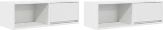 vidaXL Vidaxl - tv Cabinets 2 pcs White 80x31x25.5 cm Engineered Wood
