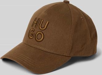 HUGO BOSS Basecap mit Label-Stitching Modell Jude in Mittelbraun, Größe 1