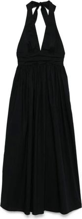Matteau Maxi Dresses, female, Black, Size: XL Cotton Midi Dress
