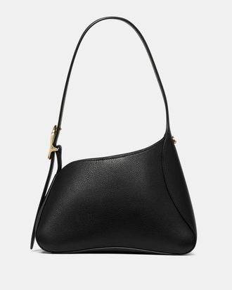 Kate Spade New York Womens 454 Sculpted Shoulder Bag - Black Leather - One Size