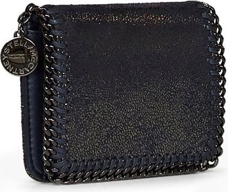 Stella McCartney Womens Bi-Fold Wallet Falabella Dark Navy Blue Polyester & Purses