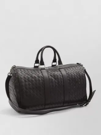 Bottega Veneta leather intrecciato duffle bag