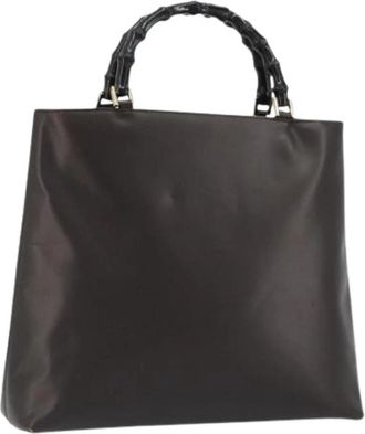 Gucci Pre-owned Vintage Hand Bag - Dames - Vintage Handtas - Bruin - ONE Size - Leer - Vintage